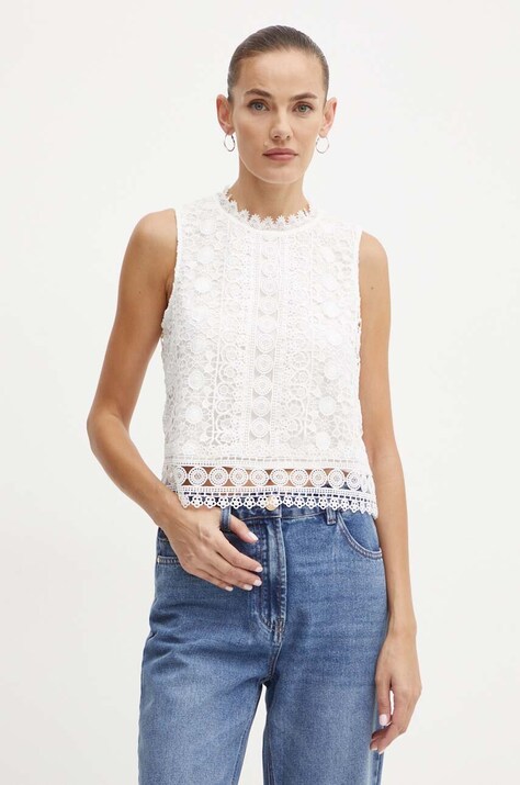 Morgan bluza OLAYA femei, culoarea alb, neted, OLAYA