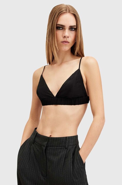 Σουτιέν AllSaints ELLA BRALETTE χρώμα: μαύρο, W075PA