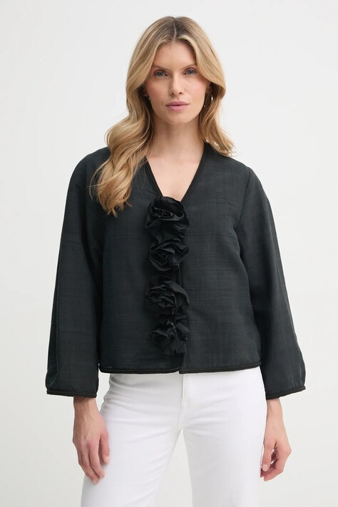 By Malene Birger camasa de matase MINEAS culoarea negru, regular, 102436