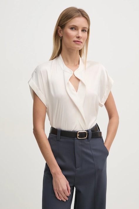Sandro Ferrone bluza femei, culoarea bej, neted, SFS32YBEMERCURIO