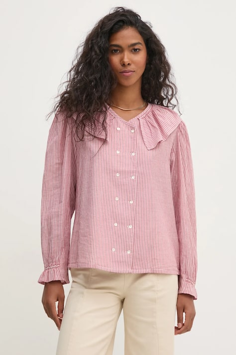Βαμβακερό πουκάμισο Hoss Intropia χρώμα: ροζ, 6288707