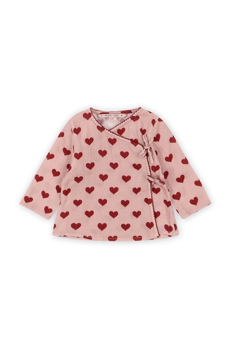 Konges Sløjd bluza din bumbac pentru bebelusi COCO BLOUSE GOTS culoarea roz, modelator, KS101460
