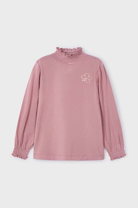 Детска блуза Mayoral в розово с изчистен дизайн 145