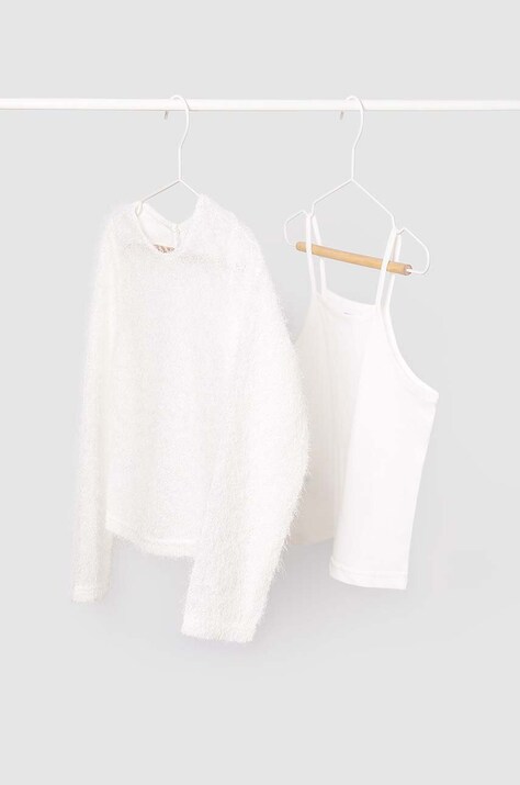 Mayoral bluza copii culoarea bej, neted, 7006