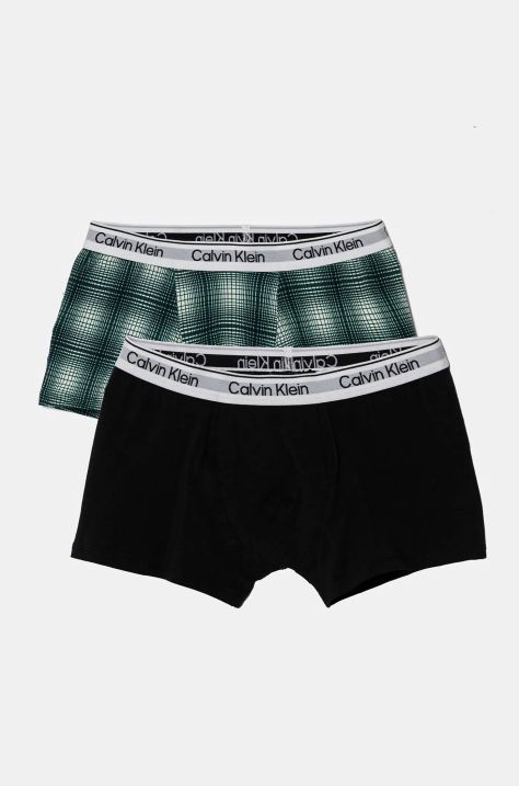 Calvin Klein Underwear boxeri copii 2-pack culoarea verde, B70B700490