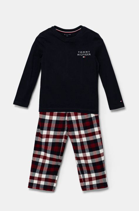 Detské pyžamo Tommy Hilfiger červená farba, vzorované, UB0UB00574