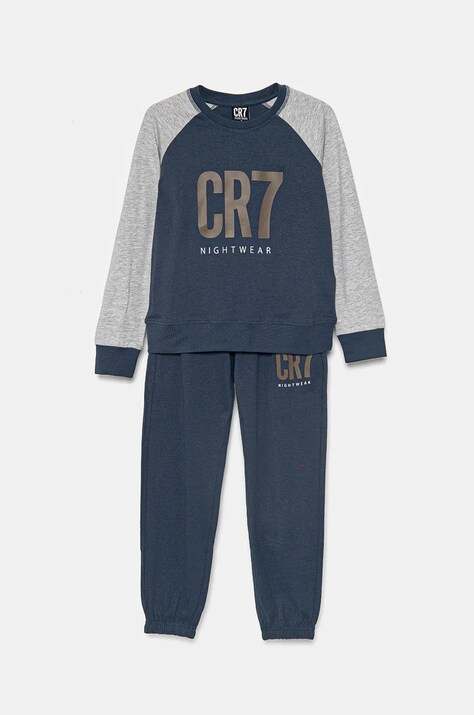 Детска памучна пижама CR7 Cristiano Ronaldo в синьо с принт 8770.42.820
