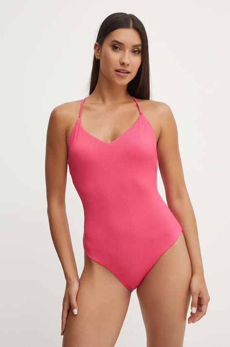 HUGO costum de baie dintr-o bucată culoarea roz, cupa usor rigidizata, 50521479