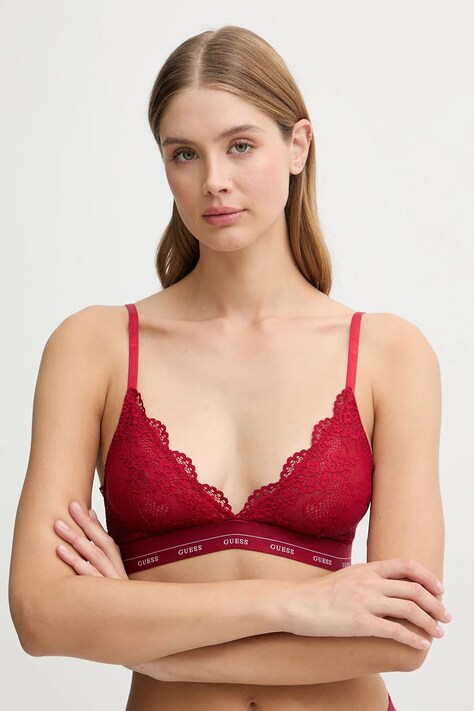Guess biustonosz JANE kolor bordowy koronkowy gładki O4YC00 PZ01C