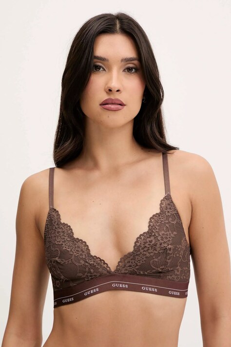 Бюстгальтер Guess JANE колір чорний мереживо однотонний O4YC00 PZ01C