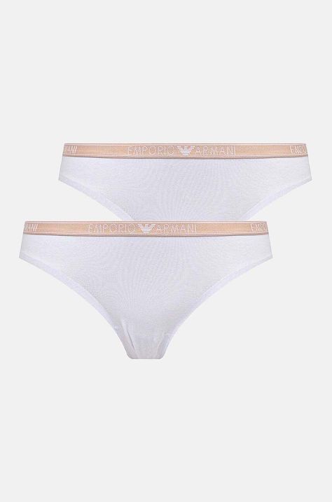 Tange Emporio Armani Underwear 2-pack boja: bijela, od pamuka, 163333 4F223