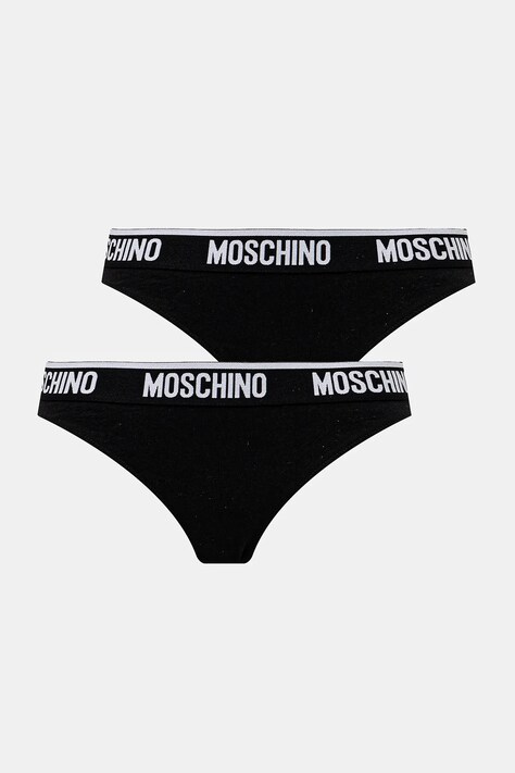 Moschino Underwear tanga 2-pack culoarea negru, A13894406