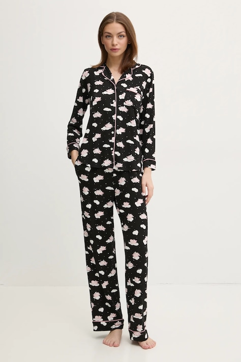 Kate Spade pijama femei, culoarea negru, KSI92725
