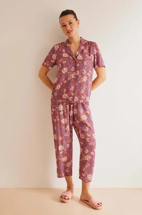 Pidžama women'secret MIX AND MATCH ORIGINS za žene, boja: bordo, 4857426