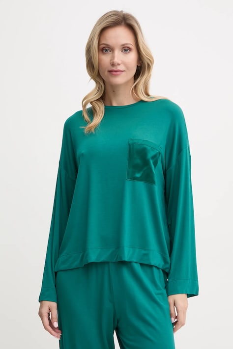 Пижамный лонгслив United Colors of Benetton цвет зелёный 3ZEW3M06P