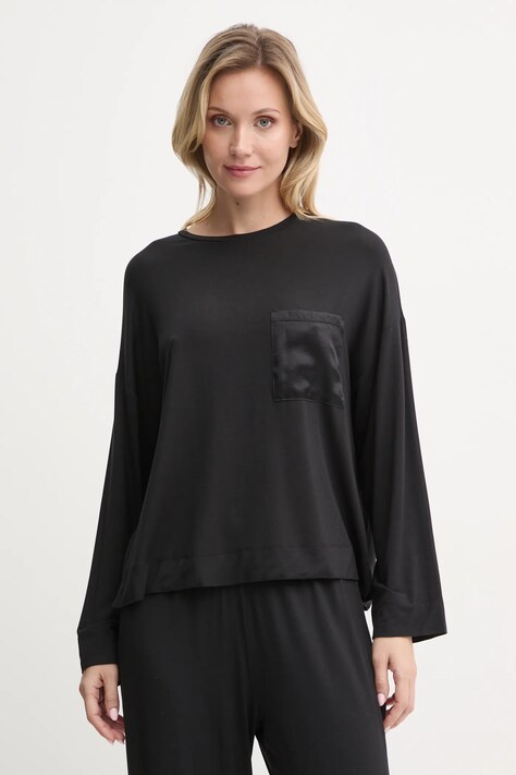 Піжамний лонгслів United Colors of Benetton колір чорний 3ZEW3M06P