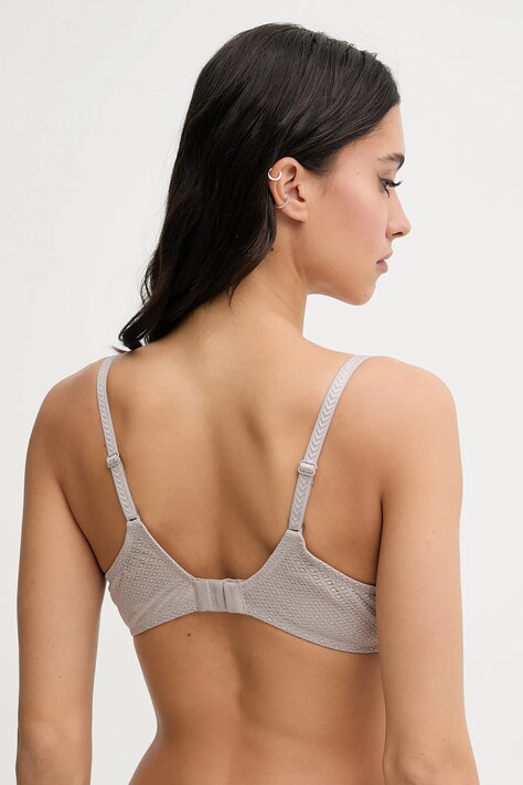 Chantelle biustonosz kolor szary koronkowy gładki C13XM5