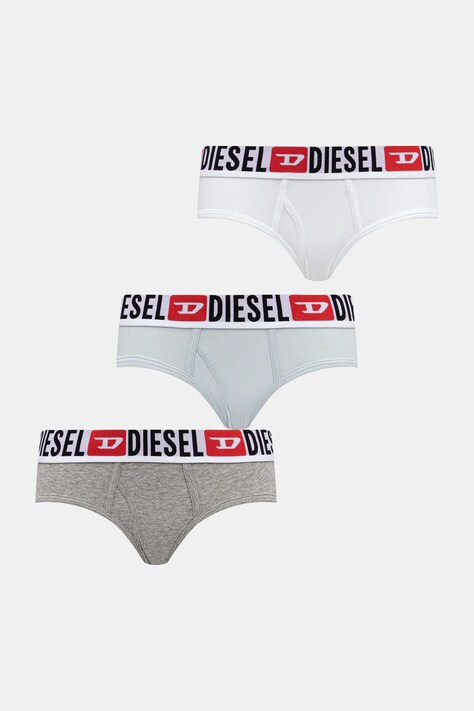 Diesel stringi UFST-STARS-THREEPACK 3-pack kolor szary z bawełny 00SE0K.0NJAP