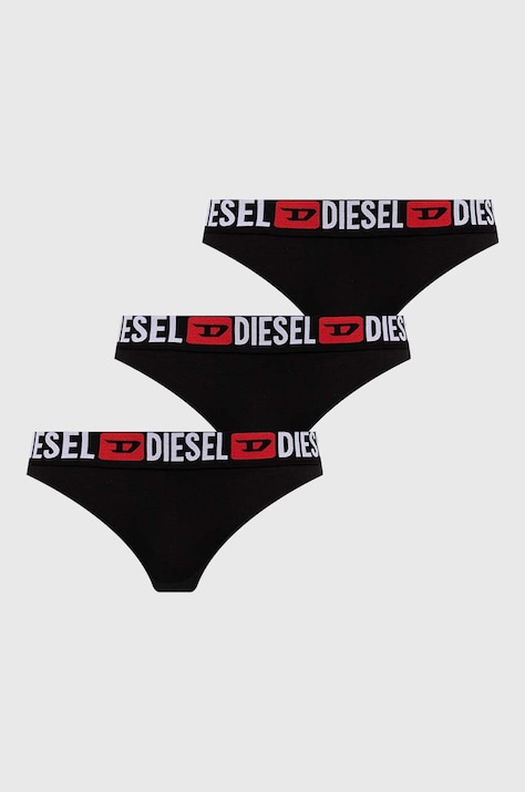 Diesel tanga UFST-STARS-THREEPACK 3-pack culoarea negru, 00SE0K.0NJAP