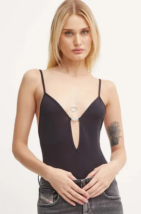 Bodi Diesel UFBY-OVAL-D-BODYSUIT za žene, boja: crna, A15225.0HPAK