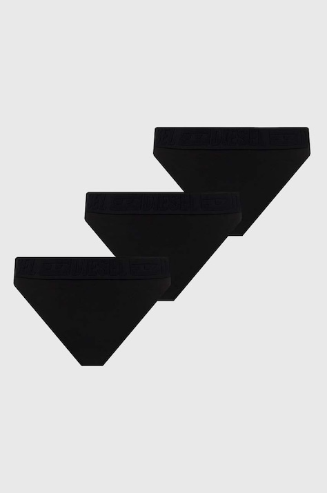 Diesel tanga UFST-COTTON-THONG 3-pack culoarea negru, A15325.0LJBI