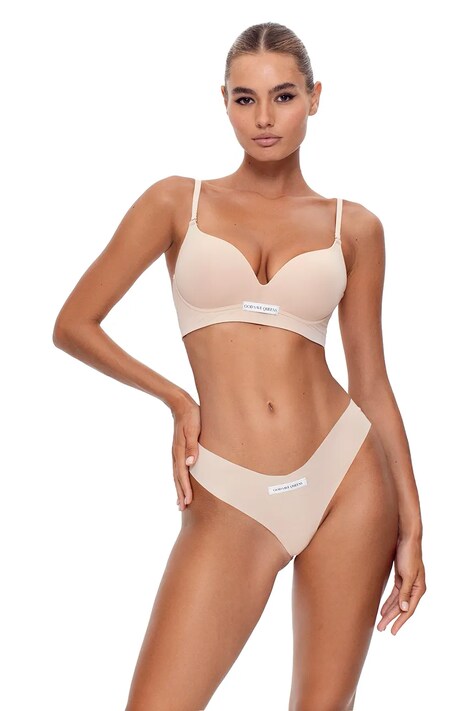 GOD SAVE QUEENS chiloti brazilieni SECOND SKIN PANTY BRAZILIAN culoarea bej, GSQ-135-125