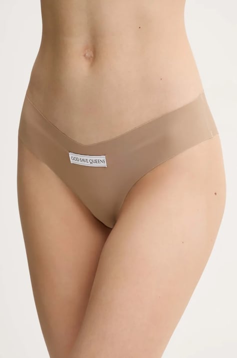GOD SAVE QUEENS brazil bugyi SECOND SKIN PANTY CHEEKY bézs, GSQ-135-121
