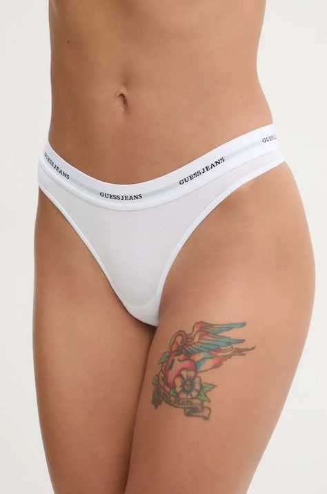 Guess Jeans tanga culoarea alb, W4BZ29 KBBU1