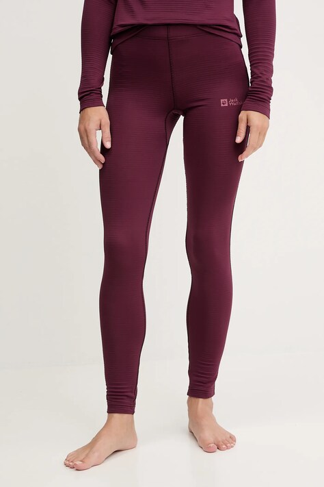 Jack Wolfskin legginsy funkcyjne Infinite Warm kolor fioletowy A60325