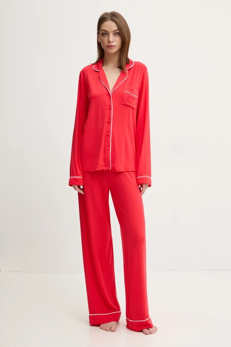 Pidžama Guess CARLYN za žene, boja: crvena, O4BX07.KCIN2