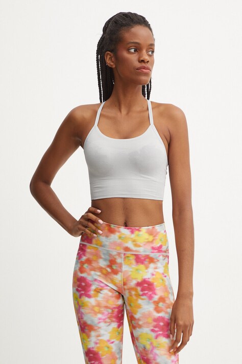 Αθλητικό σουτιέν adidas by Stella McCartney χρώμα: γκρι, IW6361