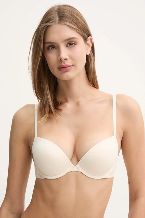 Calvin Klein Underwear sutien culoarea alb, neted, 000QF7578E
