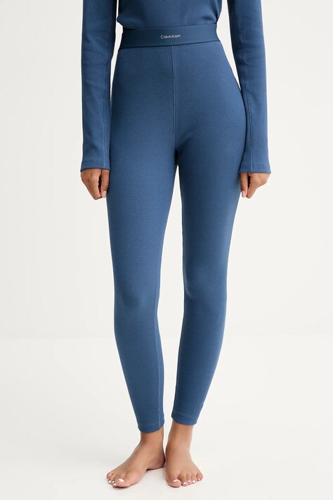 Calvin Klein Underwear legginsy lounge kolor granatowy gładkie 000QS7220E