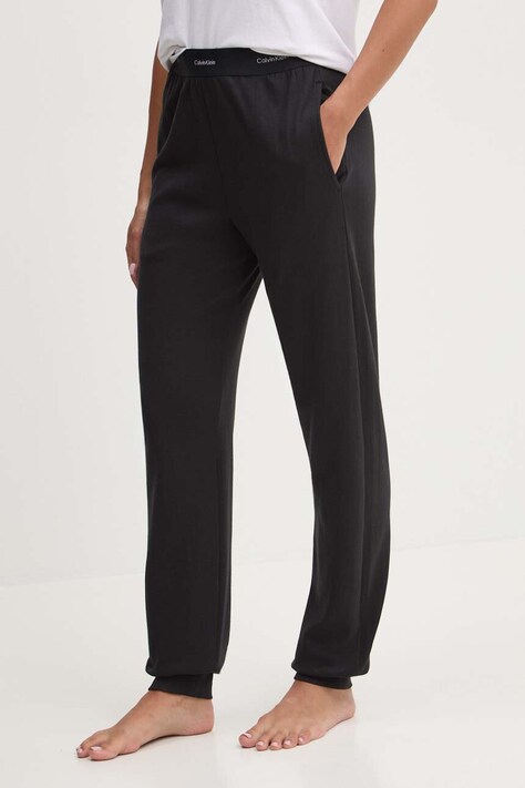 Calvin Klein Underwear pantaloni de pijama femei, culoarea negru, 000QS7271E