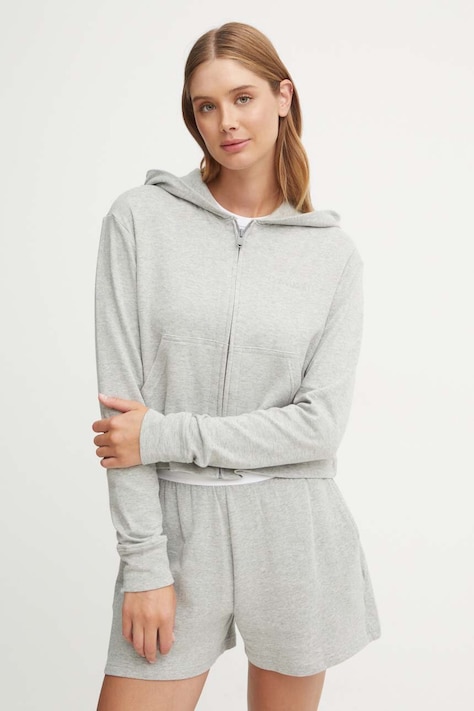 Calvin Klein Underwear bluza pijama femei, culoarea gri, 000QS7270E