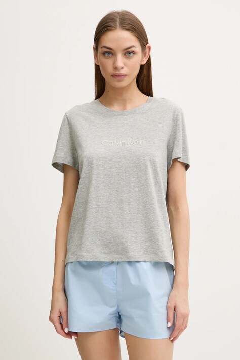 Calvin Klein Underwear tricou lounge din bumbac culoarea gri, 000QS7328E
