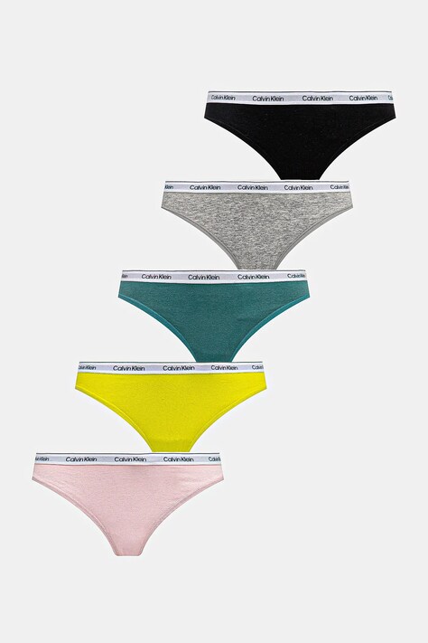Tange Calvin Klein Underwear 5-pack boja: ružičasta, od pamuka, 000QD5221E