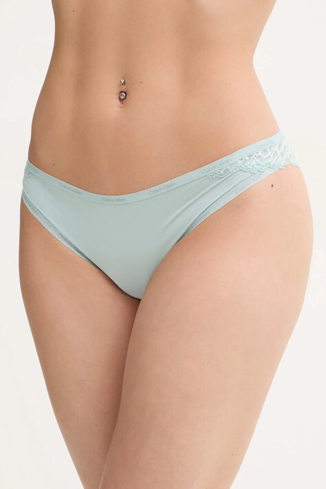 Kalhotky brazilky Calvin Klein Underwear tyrkysová barva, 000QF7829E
