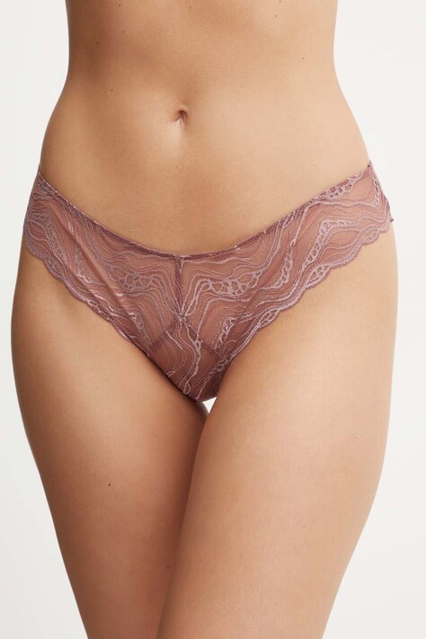 Calvin Klein Underwear chiloti brazilieni culoarea roz, 000QF7926E