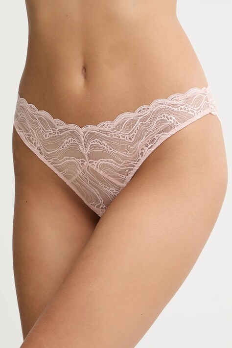 Calvin Klein Underwear figi kolor różowy z koronki 000QF7927E