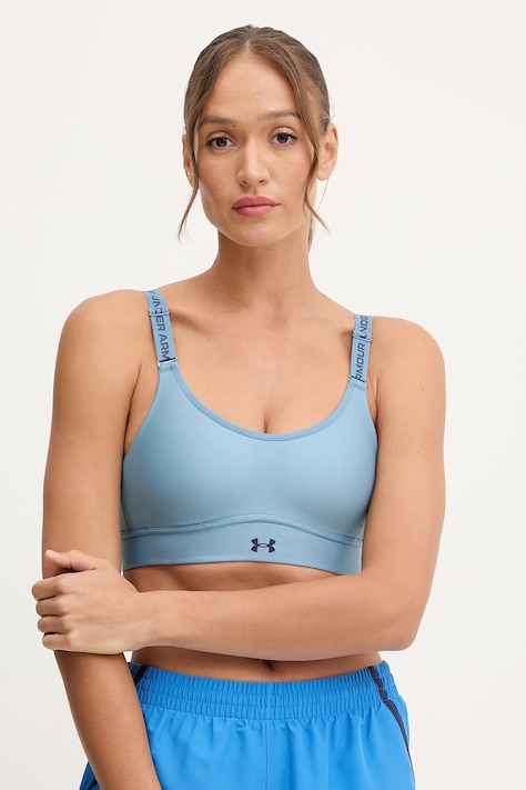 Under Armour biustonosz sportowy Infinity kolor niebieski 1384123