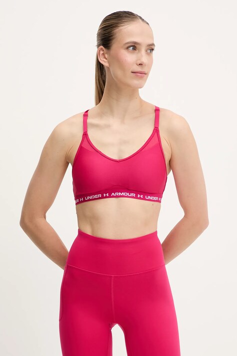Under Armour biustonosz sportowy Crossback kolor różowy 1386424