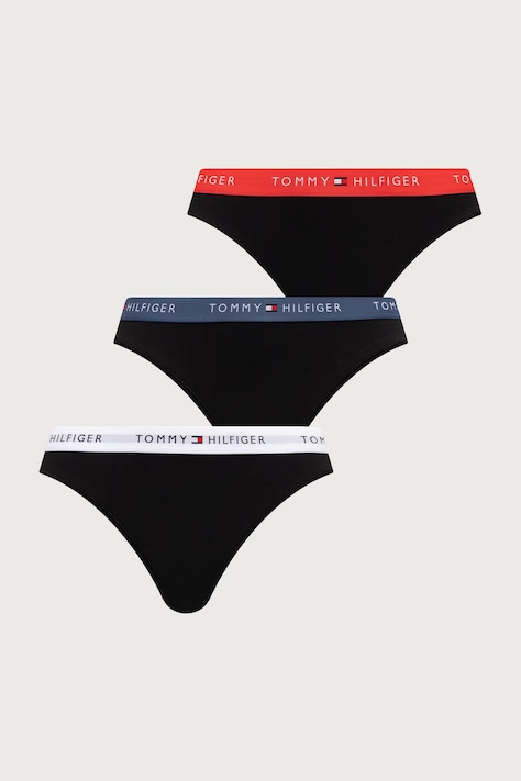 Tommy Hilfiger Stringi damskie 3-pack czarne UW0UW05530