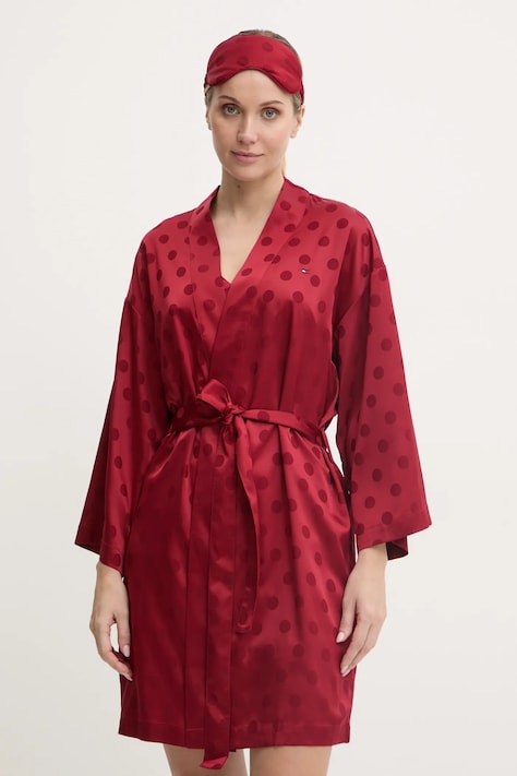 Kopalni plašč Tommy Hilfiger bordo barva, UW0UW05564