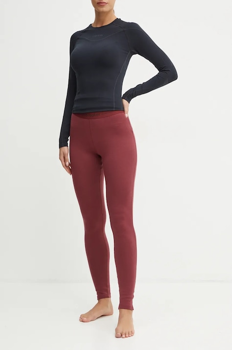 Icebreaker legginsy funkcyjne Merino 260 Tech kolor bordowy IB10439201C1