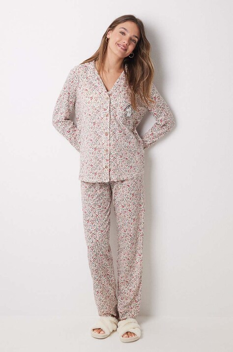 Bavlněné pyžamo women'secret růžová barva, bavlněná, 3138562