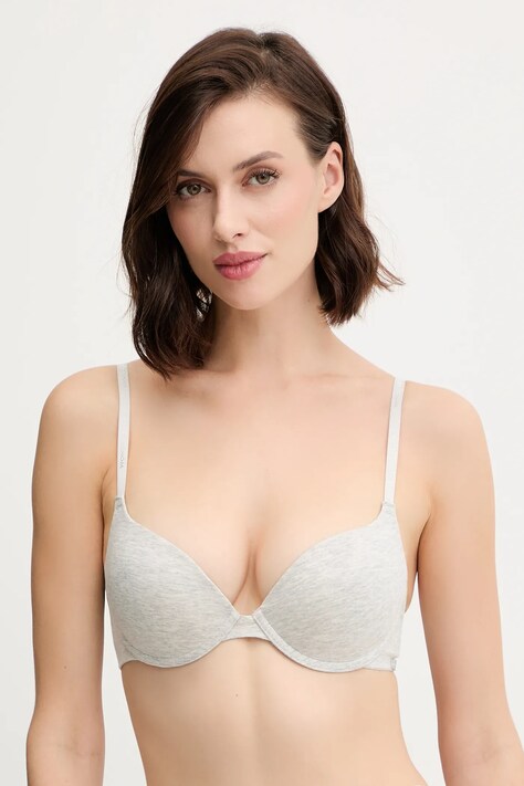 women'secret biustonosz BCI COTTON kolor szary bawełniany melanż 5691545