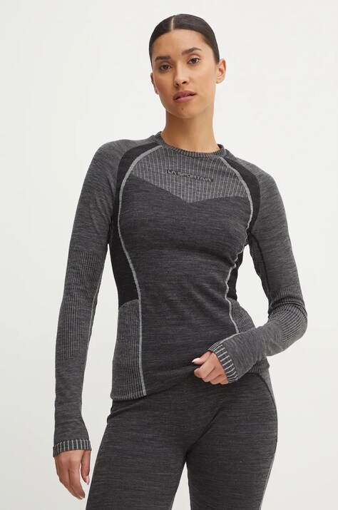 LA Sportiva longsleeve funcțional Wool70 Tech culoarea gri, M57900907