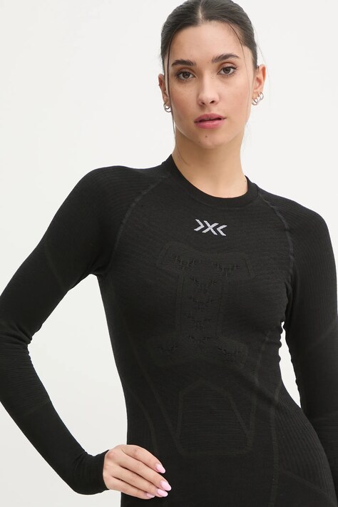 Функционална блуза с дълги ръкави X-Bionic Symbio Merino в черно YTB2W24W