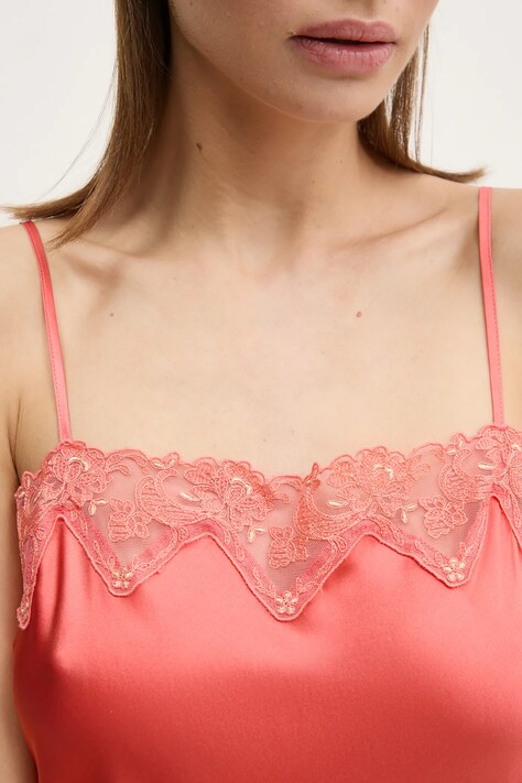 Шовкова нічна сорочка Chantelle — AW24-BID1IB, помаранчевий — фото 4
